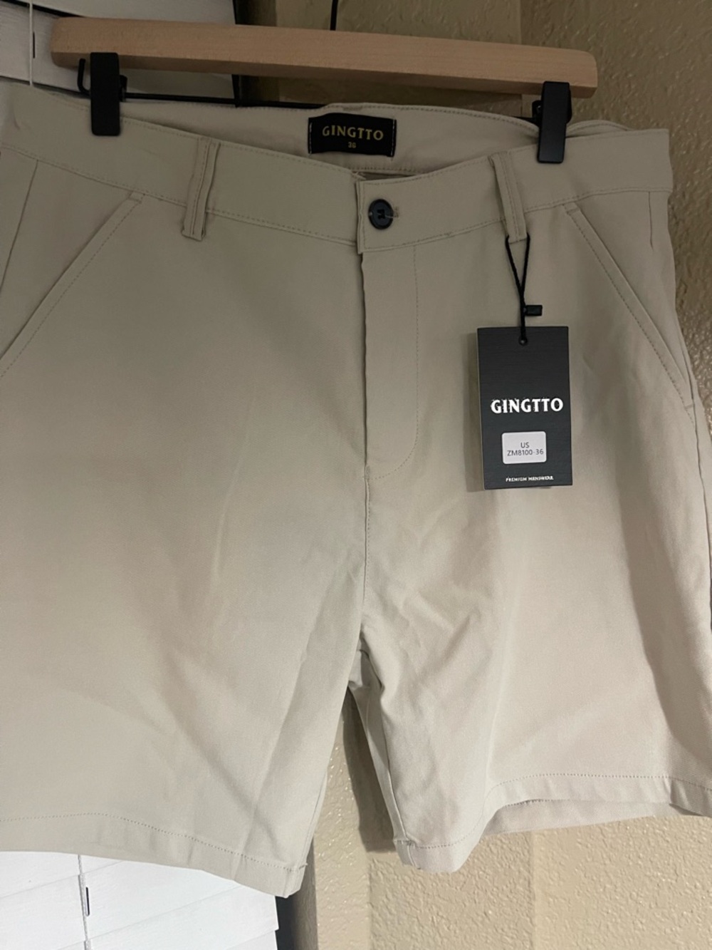Gingtto Men's Slim Fit Chino Shorts